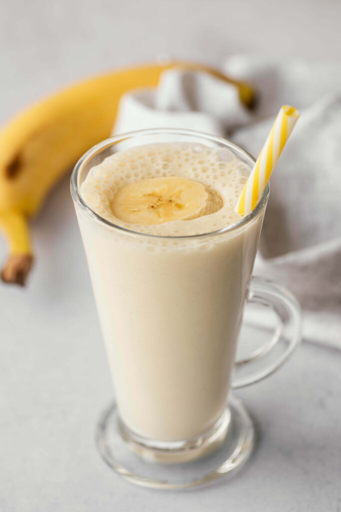 "Indulge in the Creamy Bliss: Homemade Banana Milkshake Without Ice Cream - A Flavorful Delight in Every Sip!"